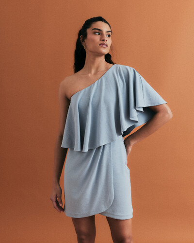 Foto Vestido Fluidez Azul