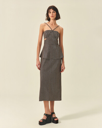 Foto Vestido Peplum Paêtes