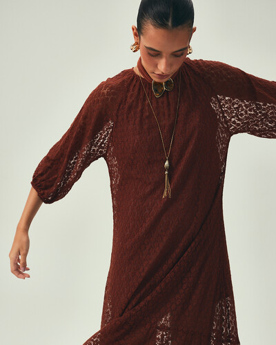 FotoVestido Renda Marrom