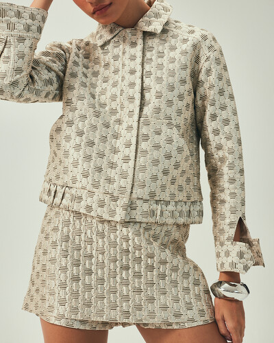 Foto Jaqueta Lumiere Jacquard Off