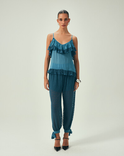 Foto Calça Renda Verde