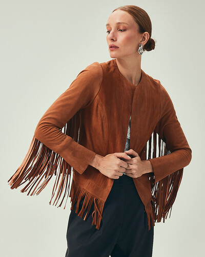 Foto Jaqueta Camurça Franjas