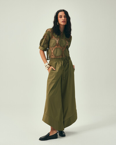 FotoCalça Tricoline Verde