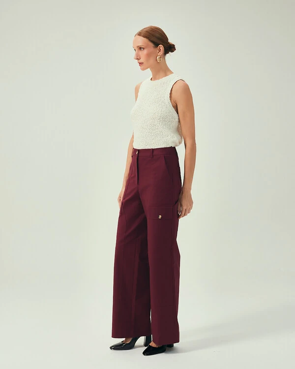 Calça Cargo Vermelho