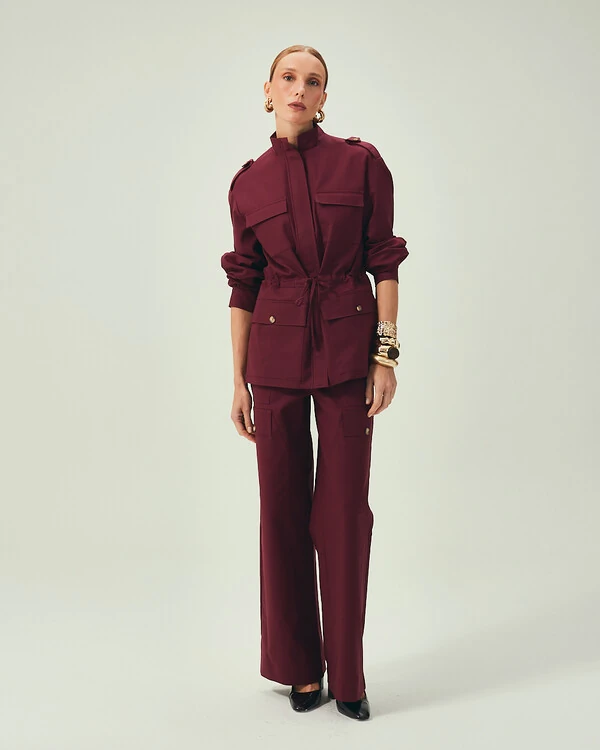 Calça Cargo Vermelho