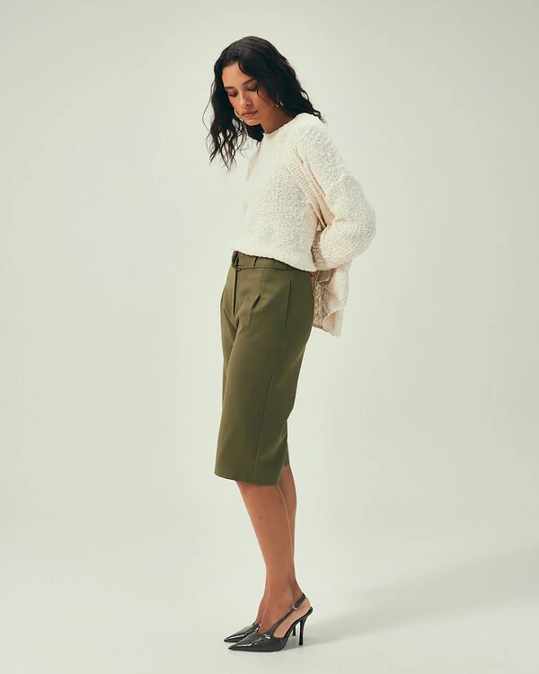 Bermuda Lã Fria Verde