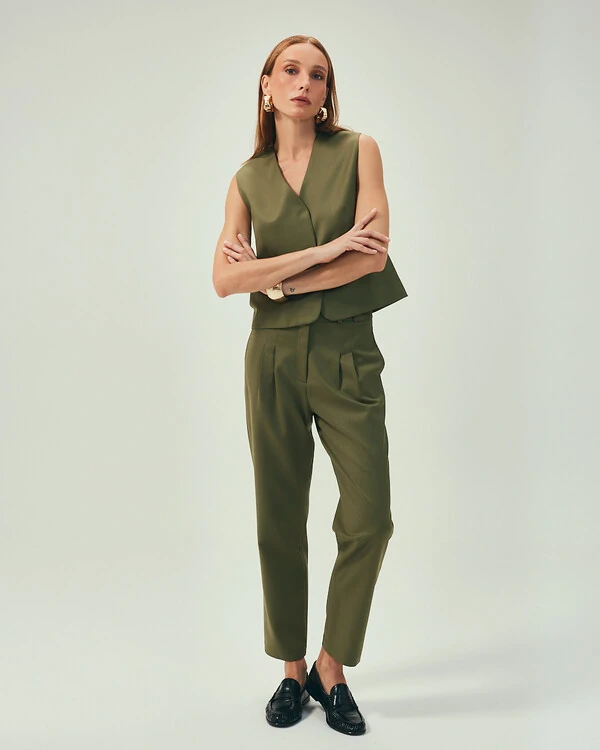 Calça Lã Fria Verde