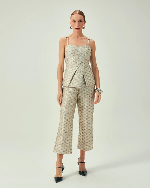 Calça Lumiere Jacquard Off