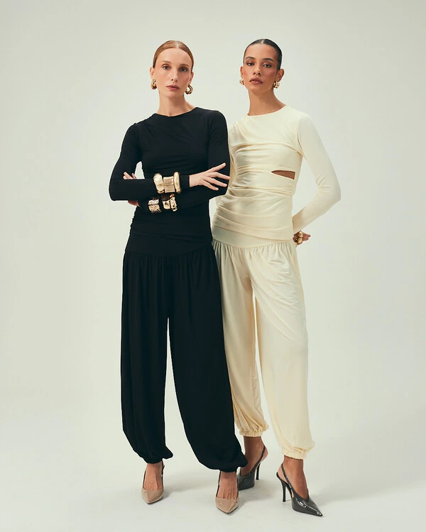 Blusa Recortes Amarelo