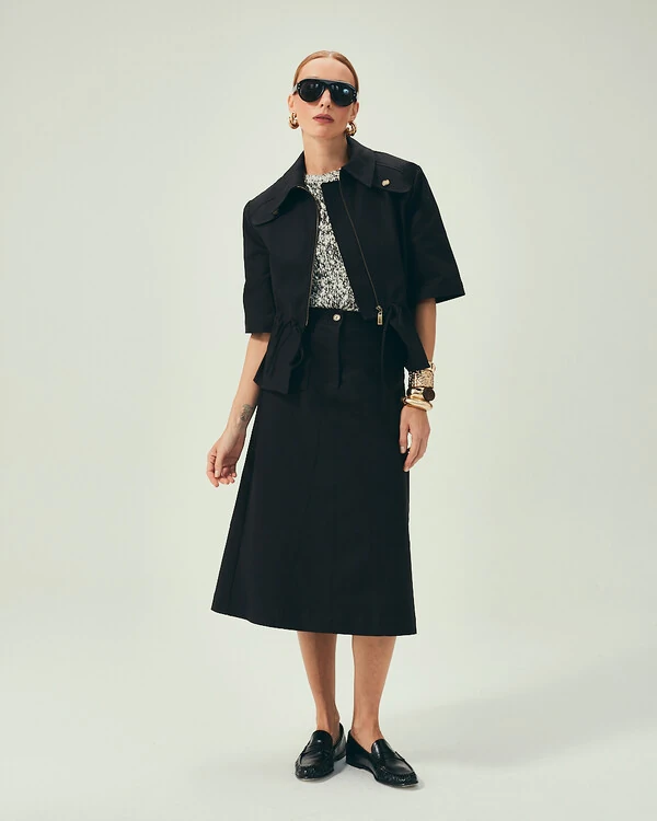 Saia Midi Cargo Preto