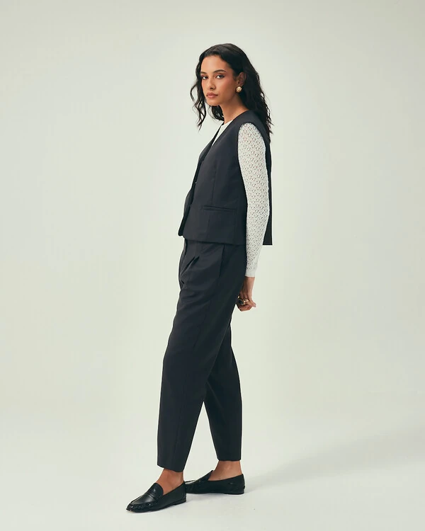 Calça Lã Fria Cinza