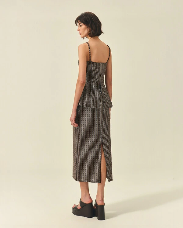 Vestido Peplum Paêtes