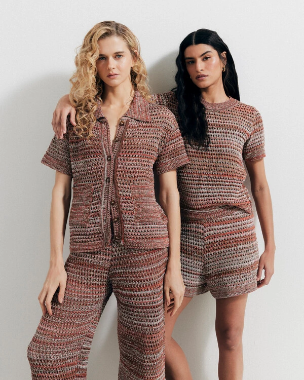 Calça Tricot Tela Bege