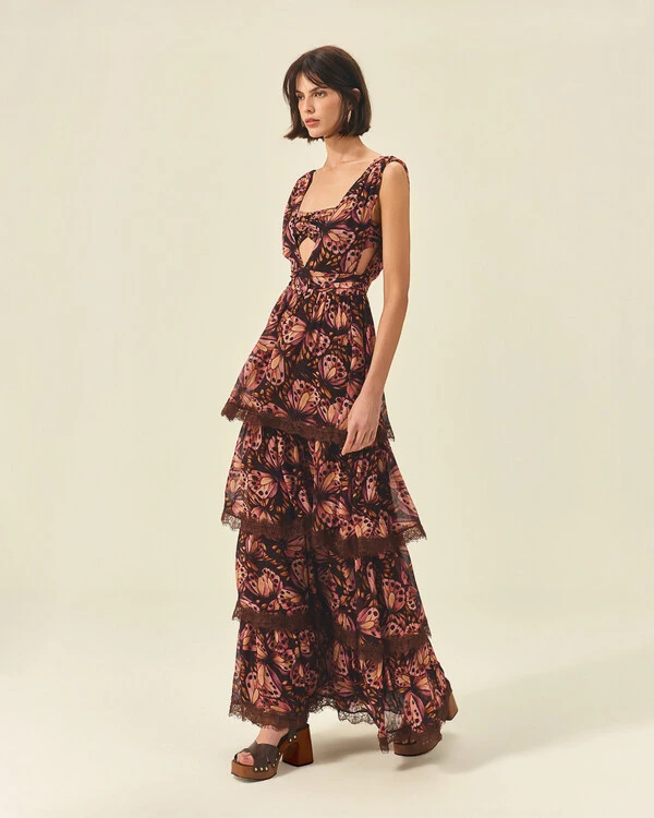 Vestido Babados Borboleta