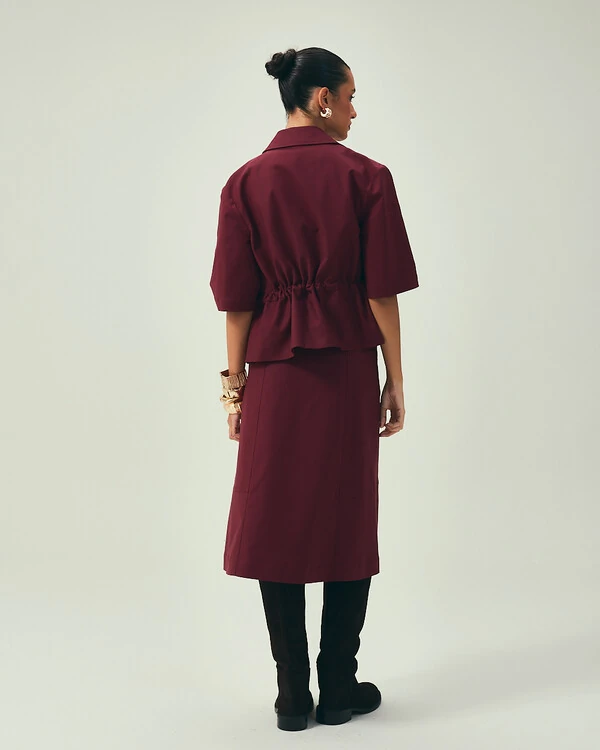 Saia Midi Cargo Vermelho