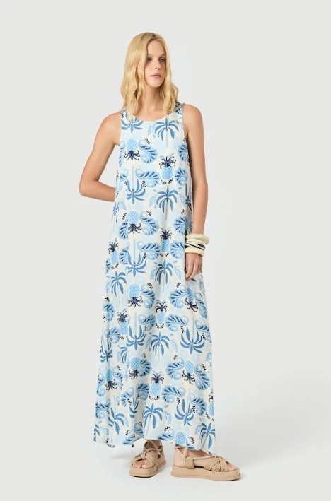 FotoVestido Decote Canoa Estampado - Sly Wear