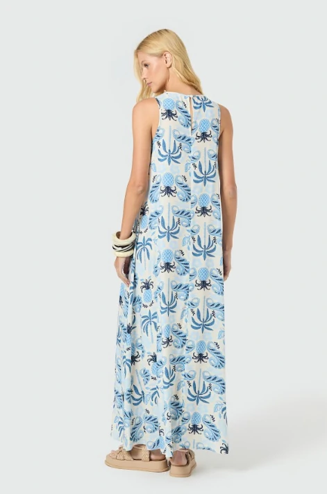 FotoVestido Decote Canoa Estampado - Sly Wear