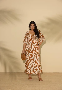 Vestido Longo Estampado - Giovana Julia