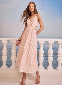Vestido Midi Recortes - Skazi