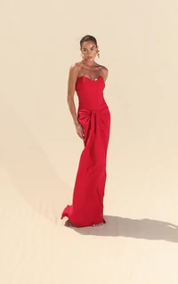 Vestido Corselet Franzido Frente - Amicci