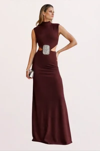 Vestido Gola Alta Strass - Unity Seven