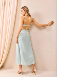 Vestido Midi Linho Argolas - Skazi