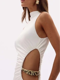 Vestido Recorte Cintura Metal - Oasis