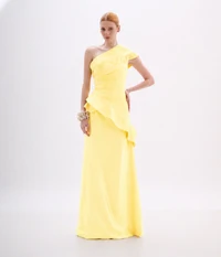 Vestido Um Ombro Babados - Artesacra