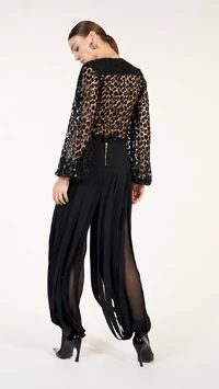 Blusa Transparência Paetê - Skazi