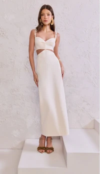 Vestido Detalhes Macramê Recortes - Tufi Duek