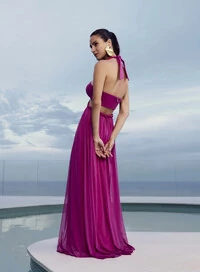 Vestido Longo Em Tule Elastic - Tufi Duek