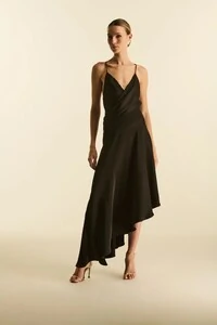 Vestido Midi Assimétrico - Maracujá