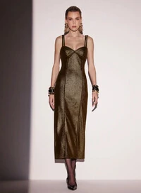 Vestido Midi Jersey Foil - Tufi Duek