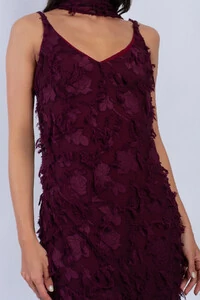 Slip Dress Lisa Decote V com Echarpe - Fernanda Nabhan