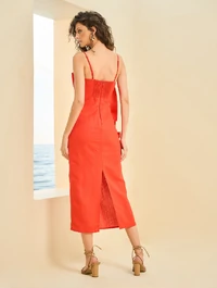 Vestido Pregas Busto - Open