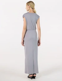 Vestido Drapeado Decote Bobo - Skazi