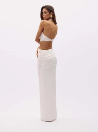 Vestido Amarração Franzido Metal - Oasis