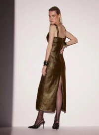 Vestido Midi Jersey Foil - Tufi Duek