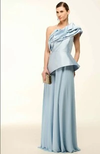 Vestido Um Ombro Peplum - Artesacra