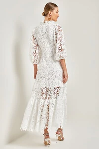 Vestido Midi Renda Maya - Ave Rara
