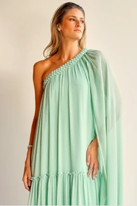 Vestido Um Ombro Capa - Unity Seven