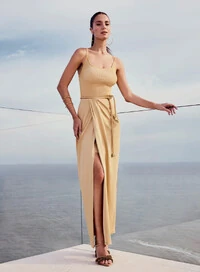 Saia Maxi Midi Jersey Shine - Tufi Duek