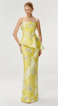 Vestido Jacquard - Marrô