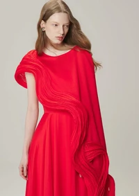 Vestido Fluído Capa Removível - M.Rodarte