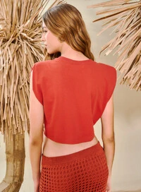 Blusa Feminina Com Amarração Frontal - Open