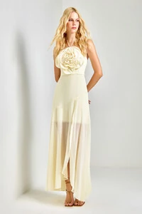 Vestido Longo Valsa das Flores - Ave Rara