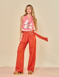 Calça Pantalona Linho - Open