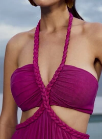 Vestido Longo Em Tule Elastic - Tufi Duek