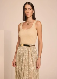 Top Cally Lurex II Tricot Feminino - Le Lis