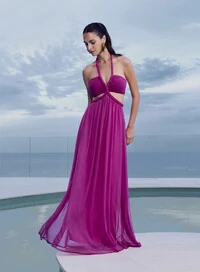 Vestido Longo Em Tule Elastic - Tufi Duek